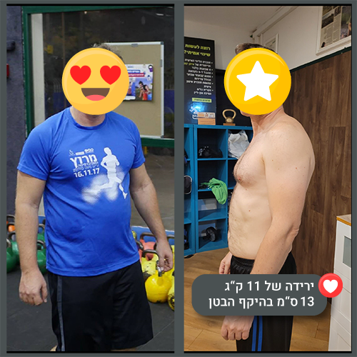 שינוי של משתתף בתכנית ריסטרט לחיטוב הגוף - ירידה של 11 קילו
